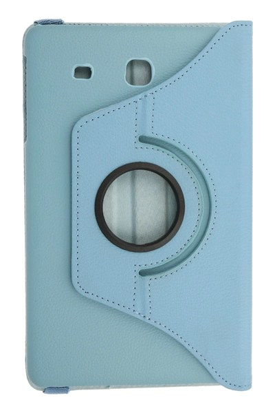 Mey İthalat®  Samsung Galaxy T560 Tab E 9.7 Kılıf 360 Tablet Deri Kılıf - Turkuaz