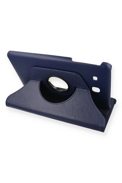 Mey İthalat®  Samsung Galaxy T560 Tab E 9.7 Kılıf 360 Tablet Deri Kılıf - Lacivert