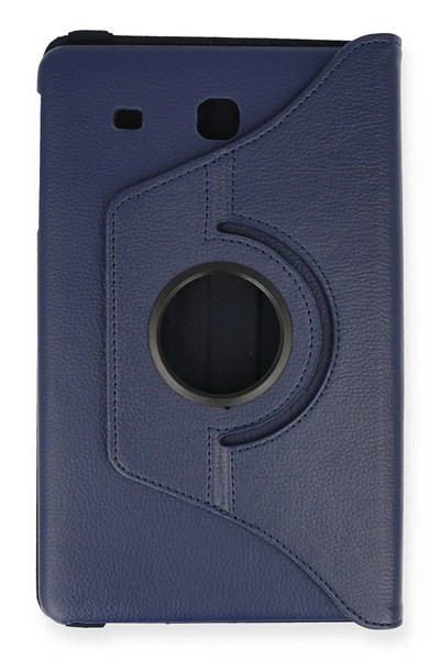 Mey İthalat®  Samsung Galaxy T560 Tab E 9.7 Kılıf 360 Tablet Deri Kılıf - Lacivert