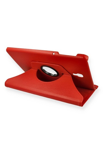 Mey İthalat®  Samsung Galaxy T590 Tab A 10.5 Kılıf 360 Tablet Deri Kılıf - Kırmızı
