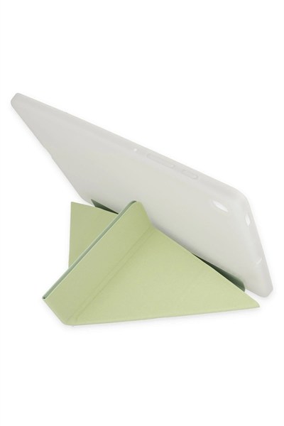 Mey İthalat®  Samsung Galaxy T737 Tab S7 FE 12.4 Kılıf Kalemlikli Mars Tablet Kılıfı - Açık Yeşil