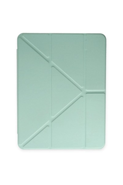 Mey İthalat®  Samsung Galaxy T737 Tab S7 FE 12.4 Kılıf Kalemlikli Mars Tablet Kılıfı - Açık Yeşil
