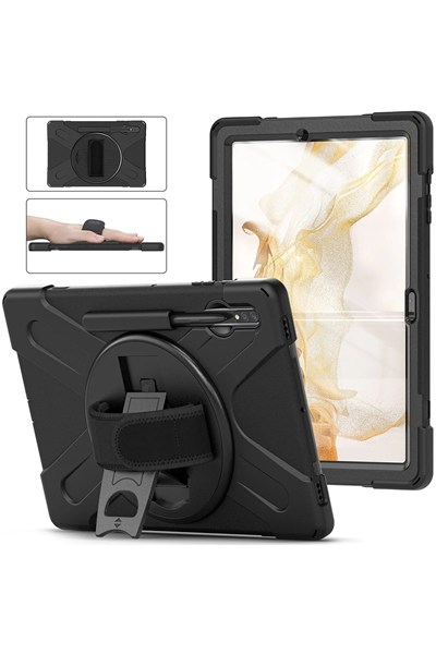 Mey İthalat®  Samsung Galaxy T737 Tab S7 FE 12.4 Kılıf Amazing Tablet Kapak - Siyah