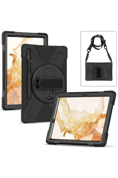 Mey İthalat®  Samsung Galaxy T737 Tab S7 FE 12.4 Kılıf Amazing Tablet Kapak - Siyah