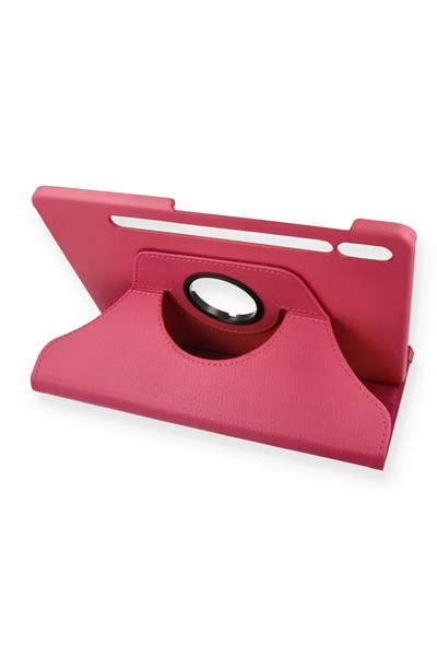 Mey İthalat®  Samsung Galaxy T860 Tab S6 10.5 Kılıf 360 Tablet Deri Kılıf - Pembe