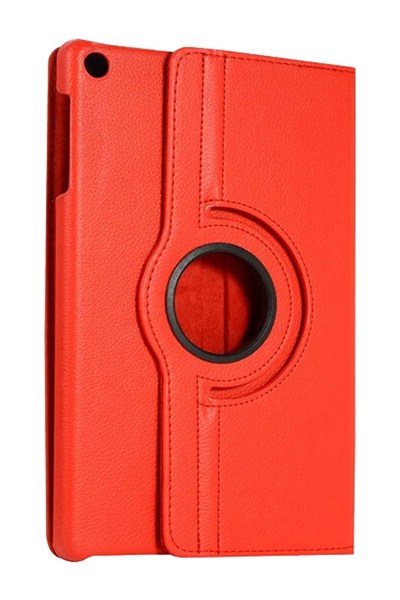 Mey İthalat®  Samsung Galaxy Tab A11 360 Tablet Deri Kılıf - Kırmızı