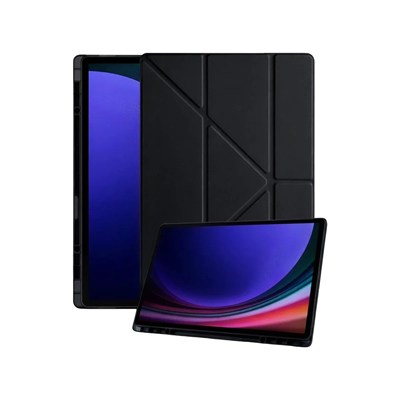 Mey İthalat®  Samsung Galaxy Tab A11 Kalemlikli Mars Tablet Kılıfı - Siyah