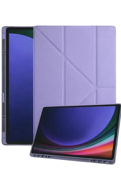 Mey İthalat®  Samsung Galaxy Tab A11 Kalemlikli Mars Tablet Kılıfı - Lila