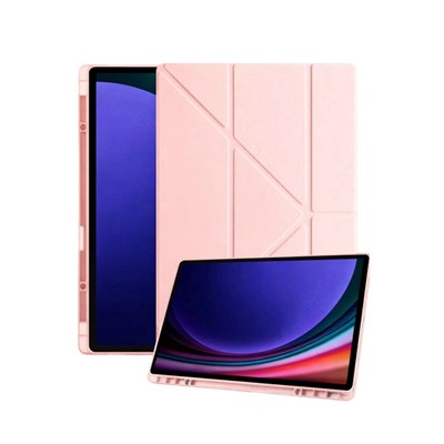Mey İthalat®  Samsung Galaxy Tab A11 Plus Kalemlikli Mars Tablet Kılıfı - Rose Gold