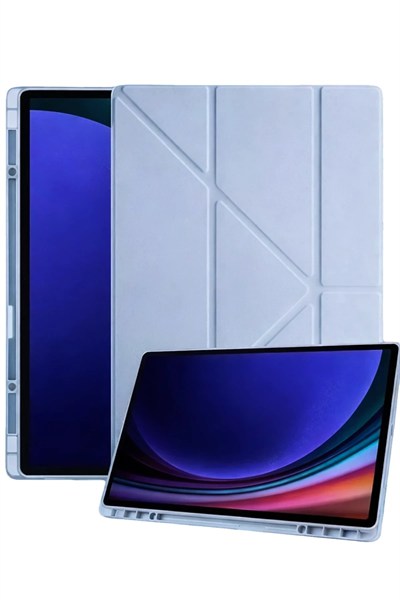 Mey İthalat®  Samsung Galaxy Tab A11 Plus Kalemlikli Mars Tablet Kılıfı - Mavi