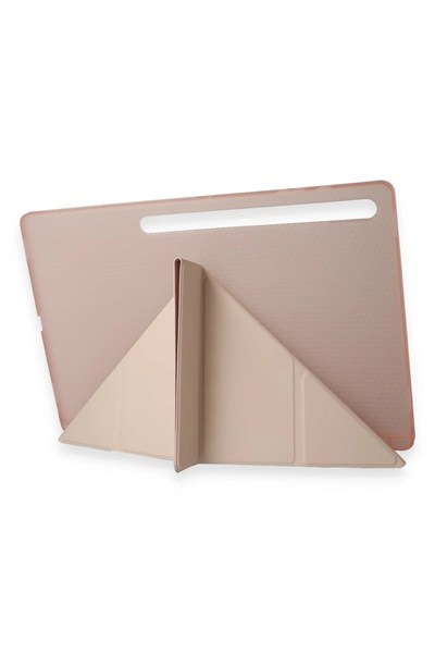Mey İthalat®  Samsung Galaxy Tab A9 Plus Kılıf Kalemlikli Mars Tablet Kılıfı - Rose Gold