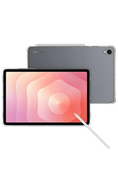 Mey İthalat®  Samsung Galaxy Tab S11 Kılıf Anti Shock Tablet Silikon - Şeffaf