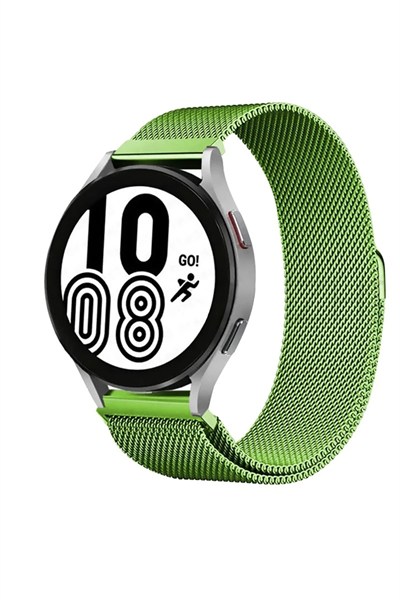 Mey İthalat®  Samsung Galaxy Watch 4 Metal Mıknatıslı Kordon - Yeşil