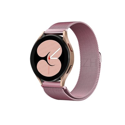 Mey İthalat®  Samsung Galaxy Watch 4 Metal Mıknatıslı Kordon - Rose