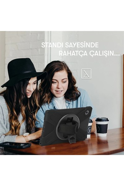 Mey İthalat®  Samsung Galaxy X200 Tab A8 10.5 Kılıf Amazing Tablet Kapak - Mor