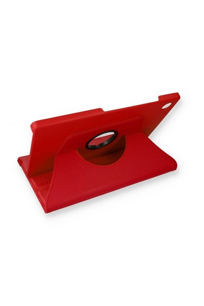 Mey İthalat®  Samsung Galaxy X200 Tab A8 10.5 Kılıf 360 Tablet Deri Kılıf - Kırmızı