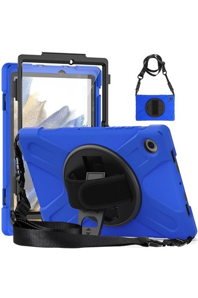 Mey İthalat®  Samsung Galaxy X200 Tab A8 10.5 Kılıf Amazing Tablet Kapak - Mavi