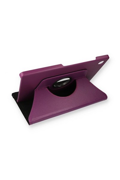 Mey İthalat®  Samsung Galaxy X200 Tab A8 10.5 Kılıf 360 Tablet Deri Kılıf - Mürdüm