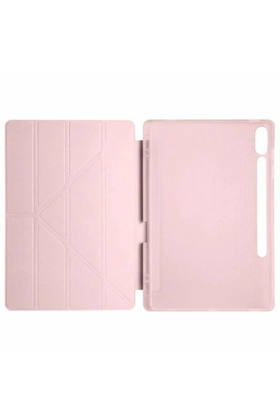 Mey İthalat®  Samsung Galaxy X510 Tab S9 FE 11 Kılıf Kalemlikli Mars Tablet Kılıfı - Rose Gold
