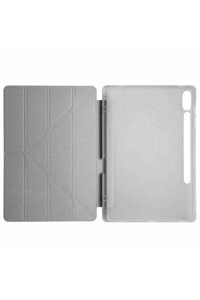 Mey İthalat®  Samsung Galaxy X510 Tab S9 FE 11 Kılıf Kalemlikli Mars Tablet Kılıfı - Koyu Gri