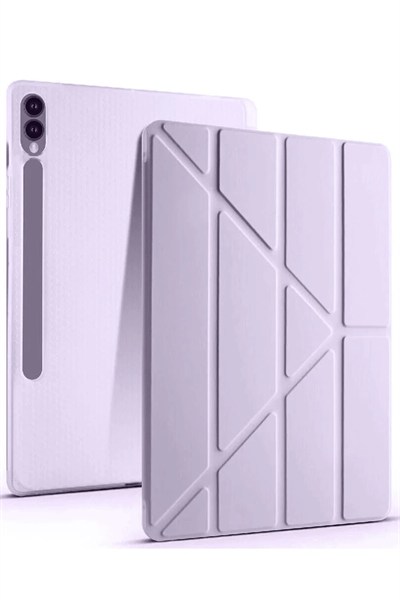 Mey İthalat®  Samsung Galaxy X610 Tab S9 FE Plus 12.4 Kılıf Kalemlikli Mars Tablet Kılıfı - Lila
