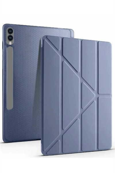 Mey İthalat®  Samsung Galaxy X610 Tab S9 FE Plus 12.4 Kılıf Kalemlikli Mars Tablet Kılıfı - Lavender