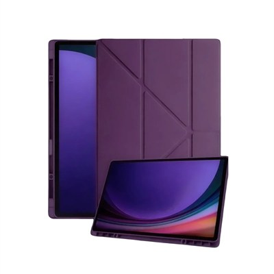 Mey İthalat®  Samsung Galaxy X730 Tab S11 Kalemlikli Mars Tablet Kılıfı - Mürdüm
