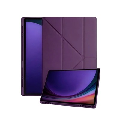 Mey İthalat®  Samsung Galaxy X730 Tab S11 Kalemlikli Mars Tablet Kılıfı - Mürdüm