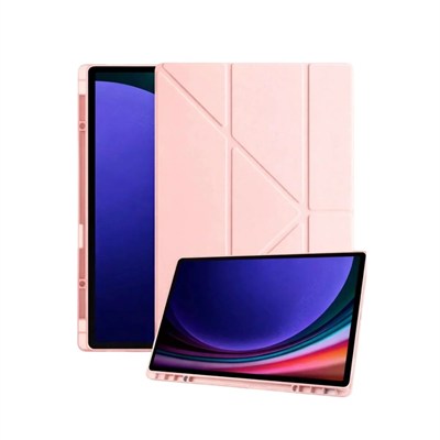 Mey İthalat®  Samsung Galaxy X730 Tab S11 Kalemlikli Mars Tablet Kılıfı - Rose Gold