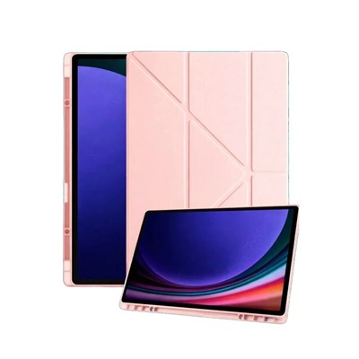 Mey İthalat®  Samsung Galaxy X730 Tab S11 Kalemlikli Mars Tablet Kılıfı - Rose Gold