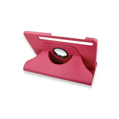 Mey İthalat®  Samsung Galaxy X800 Tab S8 Plus 12.4 Kılıf 360 Tablet Deri Kılıf - Pembe