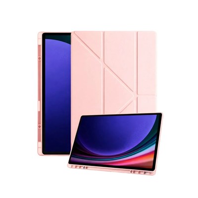 Mey İthalat®  Samsung Galaxy X930 Tab S11 Ultra 14.6 Kalemlikli Mars Tablet Kılıfı - Rose Gold