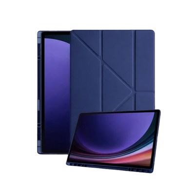 Mey İthalat®  Samsung Galaxy X930 Tab S11 Ultra 14.6 Kalemlikli Mars Tablet Kılıfı - Lacivert
