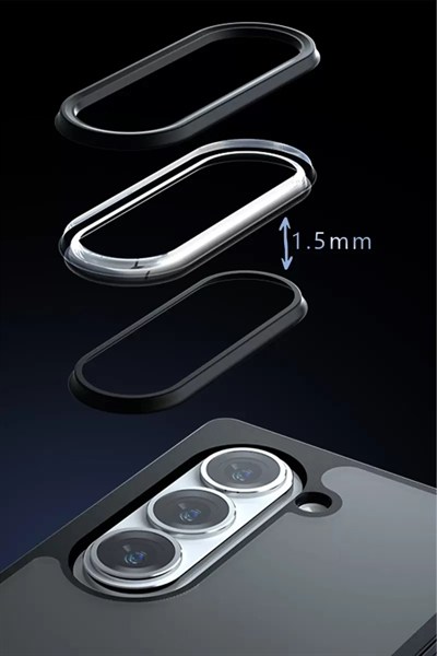 Mey İthalat®  Samsung Galaxy Z Fold 5 Kılıf Blur Fold Kapak - Siyah