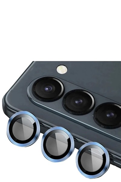 Mey İthalat®  Samsung Galaxy Z Fold 5 Valdez Metal Kamera Lens - Mavi