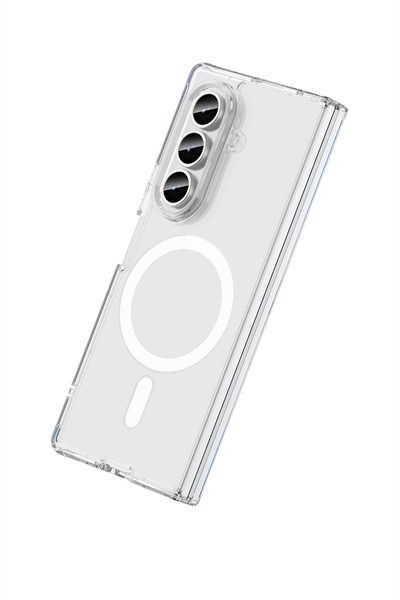 Mey İthalat®  Samsung Galaxy Z Fold 7 Kılıf Magneticsafe Şeffaf Silikon - Şeffaf