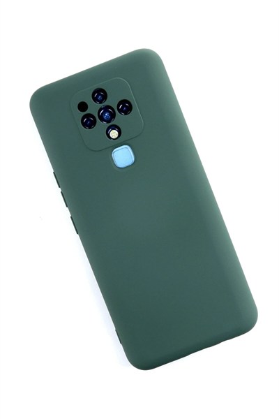 Mey İthalat®  Tecno Camon 16 Kılıf Nano içi Kadife Silikon - Koyu Yeşil