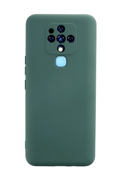 Mey İthalat®  Tecno Camon 16 Kılıf Nano içi Kadife Silikon - Koyu Yeşil