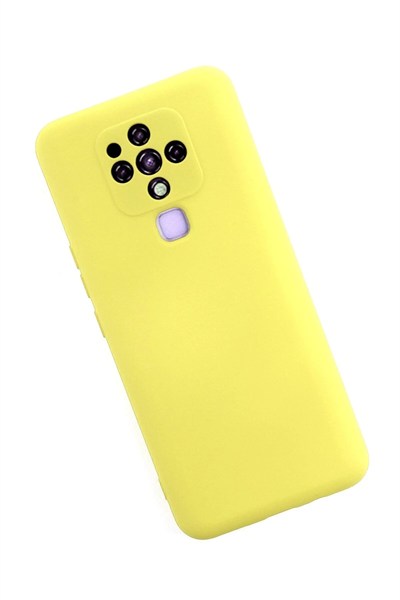 Mey İthalat®  Tecno Camon 16 Kılıf Nano içi Kadife Silikon - Sarı