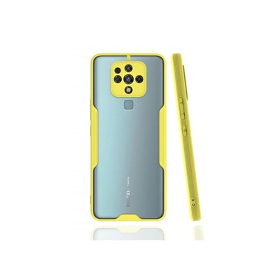 Mey İthalat®  Tecno Camon 16 Kılıf Platin Silikon - Sarı