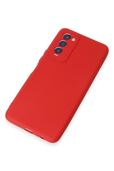 Mey İthalat®  Tecno Camon 18 Kılıf First Silikon - Kırmızı