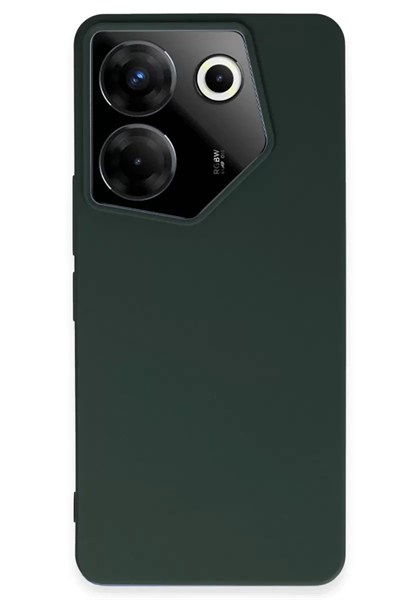 Mey İthalat®  Tecno Camon 20 Pro 5G Kılıf First Silikon - Koyu Yeşil