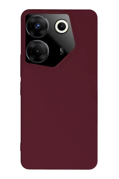 Mey İthalat®  Tecno Camon 20 Pro 5G Kılıf First Silikon - Bordo