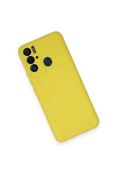 Mey İthalat®  Tecno Pova Neo Kılıf Nano içi Kadife Silikon - Sarı