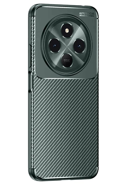 Mey İthalat®  Tecno Spark 30 Kılıf Auto Focus Karbon Kapak - Koyu Yeşil