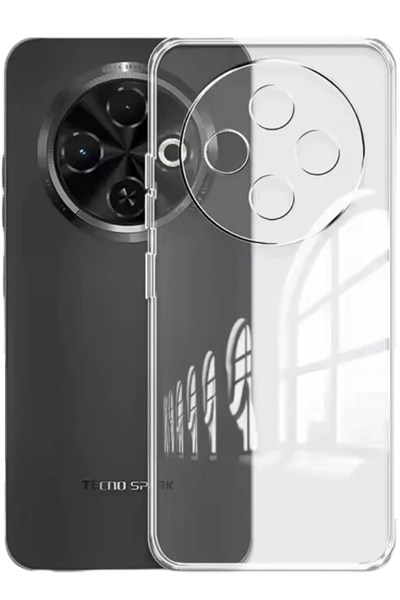 Mey İthalat®  Tecno Spark 30C Kılıf Lüx Şeffaf Silikon