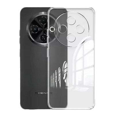Mey İthalat®  Tecno Spark 30C Kılıf Lüx Şeffaf Silikon
