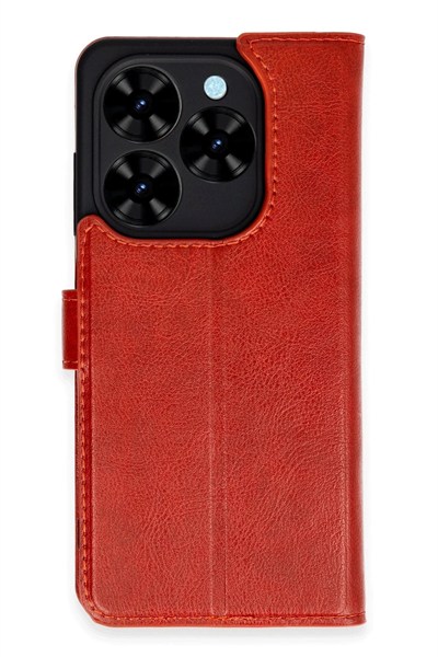 Mey İthalat®  Tecno Spark Go 2024 Kılıf Trend S Plus Kapaklı Kılıf - Kırmızı