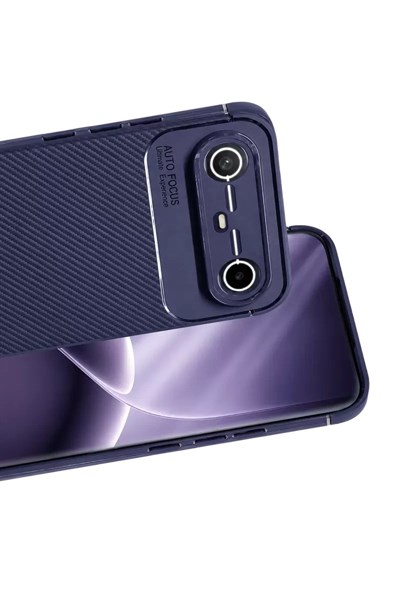 Mey İthalat®  Tecno Spark Slim 5G Auto Focus Karbon Kapak - Lacivert