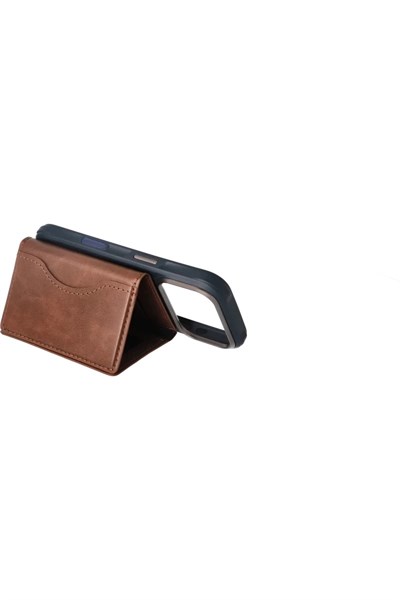 Mey İthalat®  Tema Magsafe Deri Kartlık - Taba